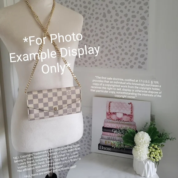 **SOLD** Authentic Pre-owned Louis Vuitton Damier Azur Sarah Flap Wallet - Picture 2 of 15